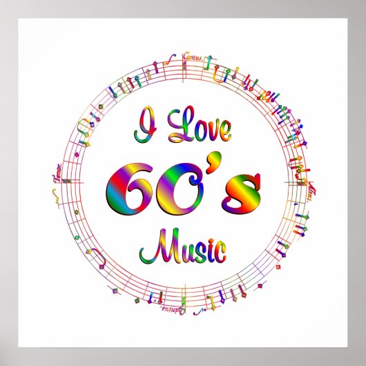 Ik hou van de muziek van 60 poster (Voorkant)