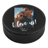 Ik hou van de Namen van het Manuscript en de Foto Hockey Puck (3/4)