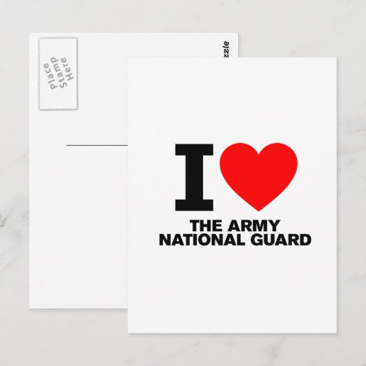 Ik hou van de Nationale Garde van het Leger Briefkaart (Voorkant / Achterkant)