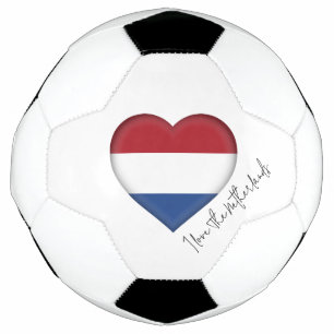 Ik hou van de Nederlandse vlag en het hart van de  Voetbal