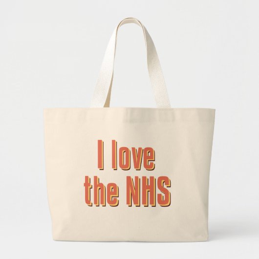 Ik hou van de NHS Grote Tote Bag (Voorkant)