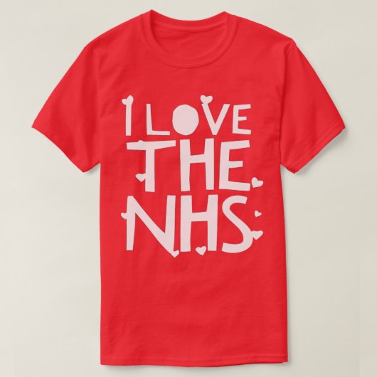 Ik hou van de NHS T-shirt (Design voorkant)