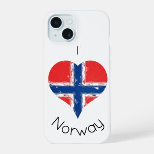 Ik hou van de Noorse vlag van Noorwegen iPhone 15 Case