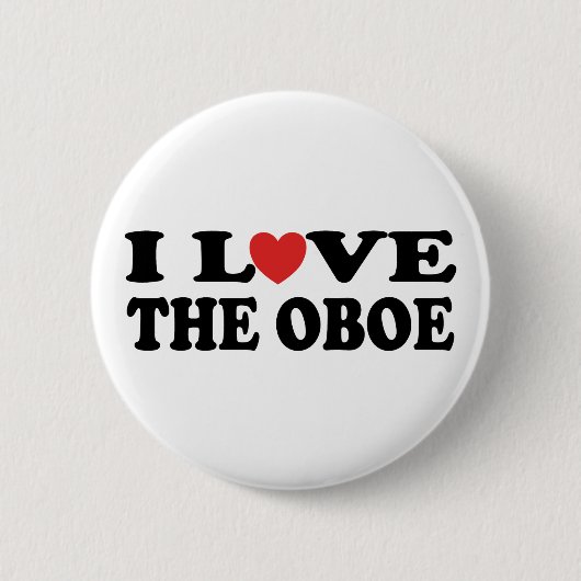 Ik hou van de Oboe Button (Voorkant)