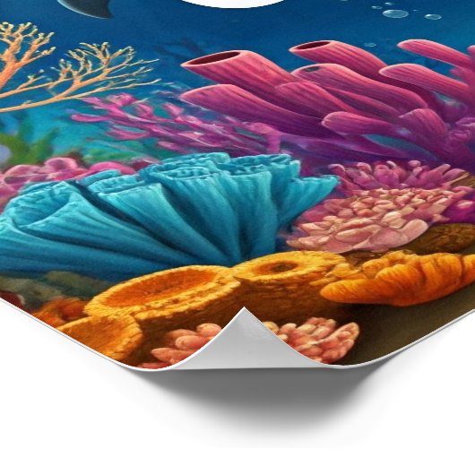 Ik hou van de oceaan poster (Hoek)