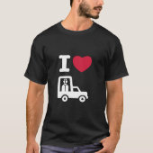 Ik hou van de paus (in de Popemobile). T-shirt (Voorkant)