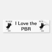 "Ik hou van de PBR" Westerne Rodeo-Bumpersticker Bumpersticker (Voorkant)