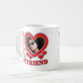 Ik hou van de persoonlijke foto van mijn vriend koffiemok (Voorkant links)