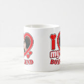 Ik hou van de persoonlijke foto van mijn vriend koffiemok (Center)