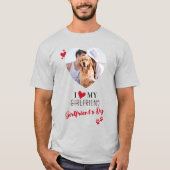 Ik hou van de persoonlijke foto van mijn Vriendin  T-shirt (Voorkant)
