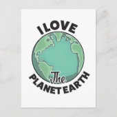 Ik hou van de planeet Aarde Briefkaart (Voorkant)
