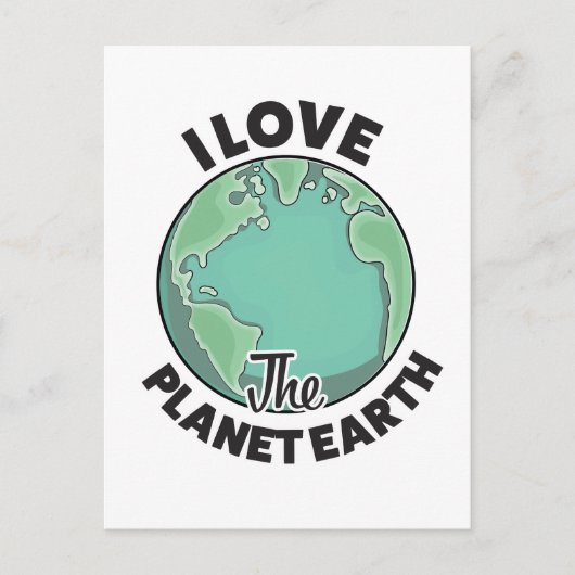 Ik hou van de planeet Aarde Briefkaart (Voorkant)