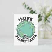 Ik hou van de planeet Aarde Feestdagenkaart (Staand voorkant)