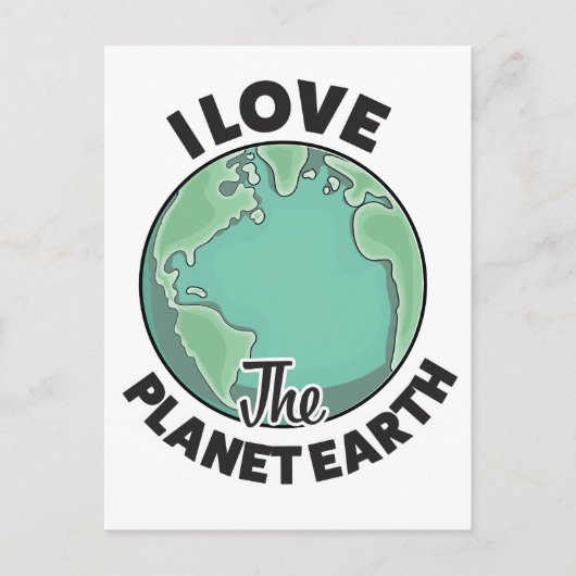 Ik hou van de planeet Aarde Feestdagenkaart (Voorkant)