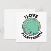 Ik hou van de planeet aarde kaart (Voorkant / Achterkant)