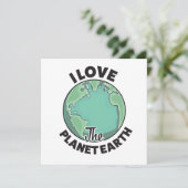 Ik hou van de planeet aarde kaart (Staand voorkant)