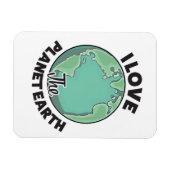 Ik hou van de planeet aarde magneet (Horizontaal)