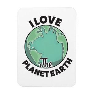 Ik hou van de planeet aarde magneet