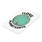 Ik hou van de planeet aarde magneet (Linkerzijde)