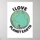 Ik hou van de planeet Aarde Poster (Voorkant)