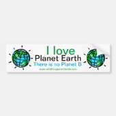 Ik hou van de planeet Aarde - red onze planeet - Bumpersticker (Voorkant)