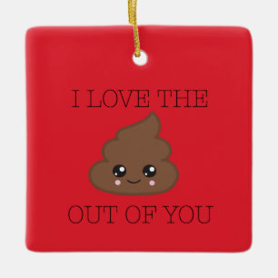 Ik hou van de poep uit je Emoji Ornament