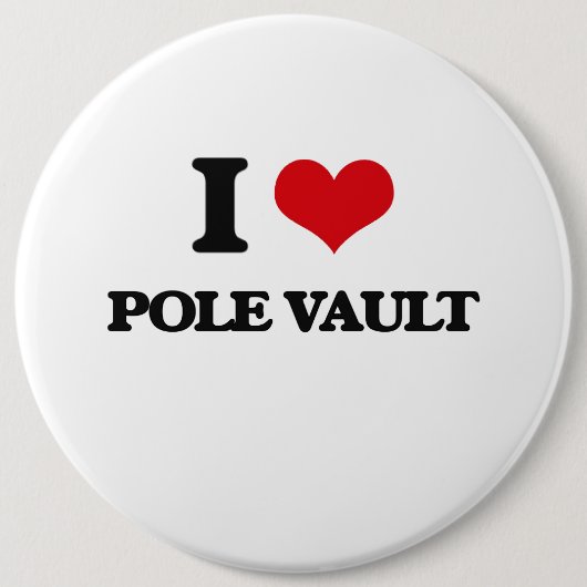 Ik hou van de poolvault ronde button 6,0 cm (Voorkant)