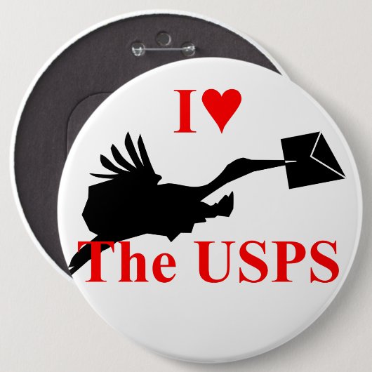 Ik hou van de Post Kantoor Button (Voorkant /achterkant)