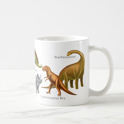 Ik hou van de Prehistorische Mok van Dinosauriërs (Rechts)