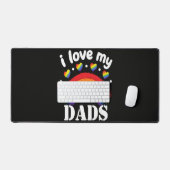 Ik hou van de regenboog trots van mijn papa's bureaumat (Keyboard & Muis)