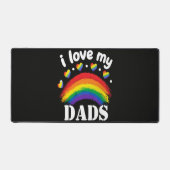 Ik hou van de regenboog trots van mijn papa's bureaumat (Voorkant)