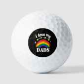 Ik hou van de regenboog trots van mijn papa's golfballen (Voorkant)