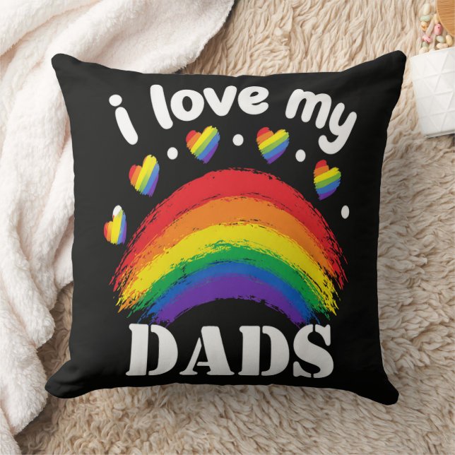 Ik hou van de regenboog trots van mijn papa's kussen (Deken)