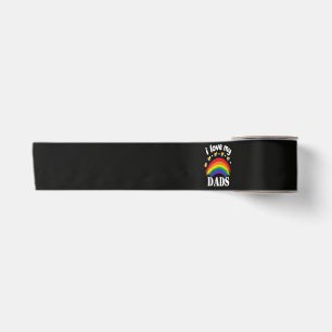 Ik hou van de regenboog trots van mijn papa's satijnen lint