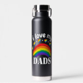 Ik hou van de regenboog trots van mijn papa's waterfles (Voorkant)