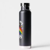 Ik hou van de regenboog trots van mijn papa's waterfles (Links)