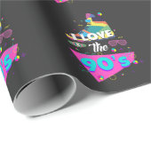 Ik hou van de Retro Outfit van 90. Cadeaupapier (Rol Hoek)