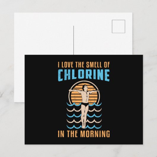 Ik hou van de riem van het zwemzwemzwemzwemzwemmen briefkaart (Voorkant / Achterkant)