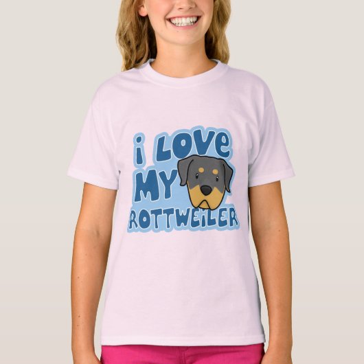 Ik hou van de Ringer T-Shirt van mijn rottweiler-m (Voorkant)