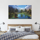 Ik hou van de Rocky Mountain Stretched Canvas Prin (Insitu (Slaapkamer))