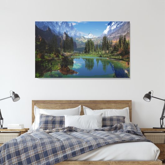 Ik hou van de Rocky Mountains Canvas Prints (Insitu (Slaapkamer))