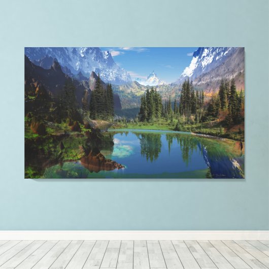 Ik hou van de Rocky Mountains Canvas Prints (Insitu (Houten vloer))