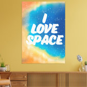 Ik hou van de ruimte canvas afdruk (Insitu (Woonkamer))
