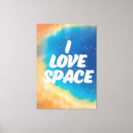 Ik hou van de ruimte canvas afdruk (Voorkant)