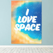 Ik hou van de ruimte canvas afdruk (Insitu (Houten vloer))