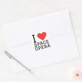 Ik hou van de ruimte opera vierkante sticker (Envelop)