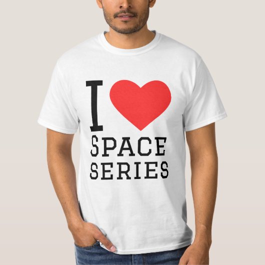 Ik hou van de ruimte serie t-shirt (Voorkant)
