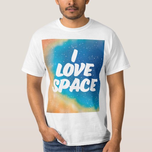 Ik hou van de ruimte t-shirt (Voorkant)