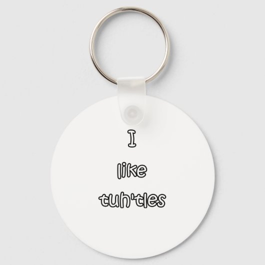 Ik hou van de schildpadden sleutelhanger (Voorkant)