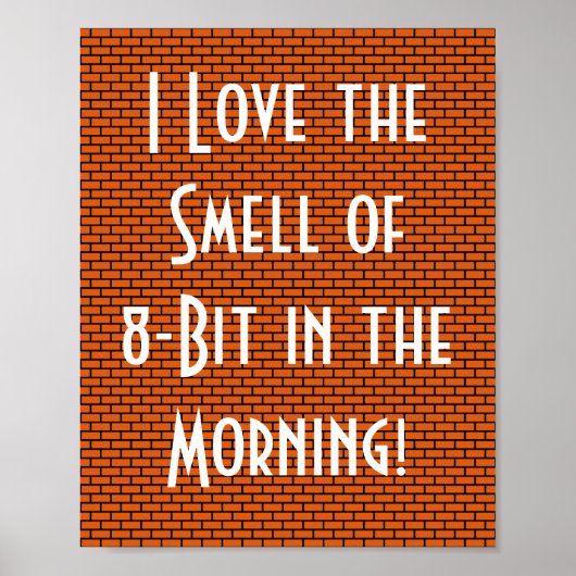 Ik hou van de Sint van 8-bits in de ochtend, Oranj Poster (Voorkant)